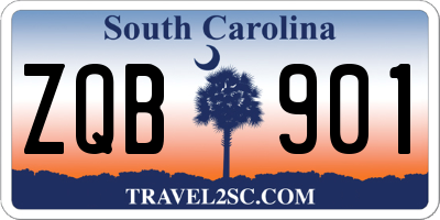 SC license plate ZQB901
