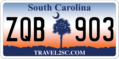 SC license plate ZQB903