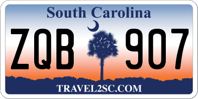 SC license plate ZQB907