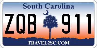 SC license plate ZQB911