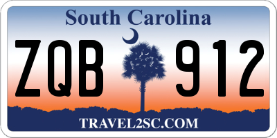 SC license plate ZQB912