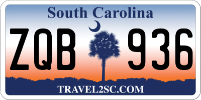 SC license plate ZQB936