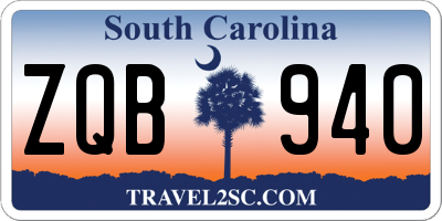 SC license plate ZQB940