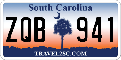 SC license plate ZQB941