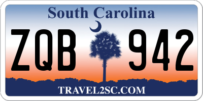 SC license plate ZQB942