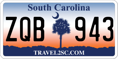 SC license plate ZQB943