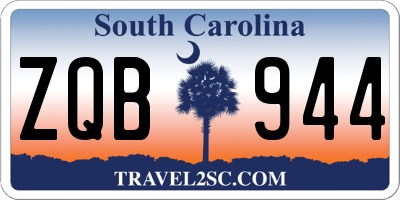 SC license plate ZQB944