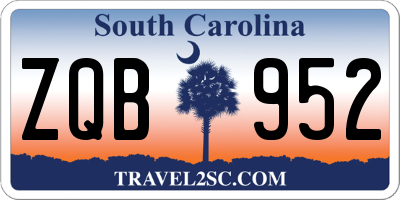 SC license plate ZQB952