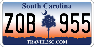 SC license plate ZQB955