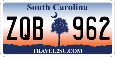 SC license plate ZQB962