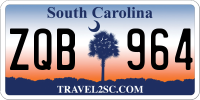 SC license plate ZQB964