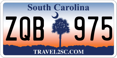 SC license plate ZQB975
