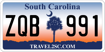 SC license plate ZQB991