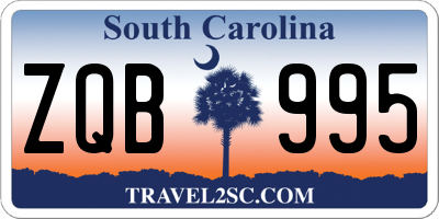 SC license plate ZQB995