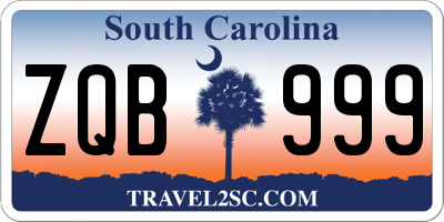 SC license plate ZQB999