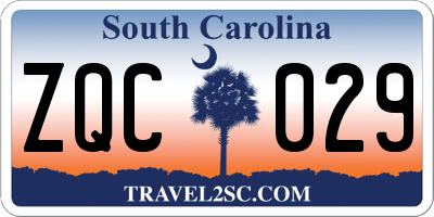 SC license plate ZQC029