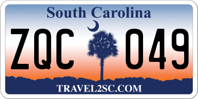 SC license plate ZQC049