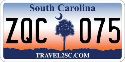 SC license plate ZQC075