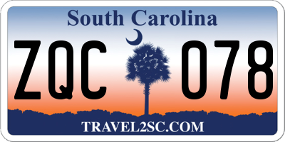 SC license plate ZQC078