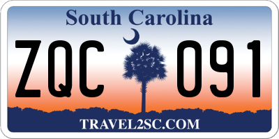 SC license plate ZQC091