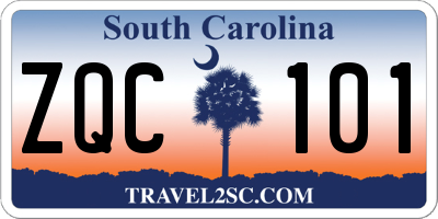 SC license plate ZQC101