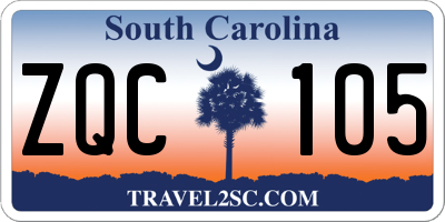 SC license plate ZQC105