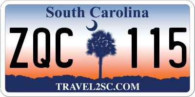 SC license plate ZQC115