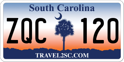 SC license plate ZQC120