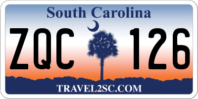 SC license plate ZQC126