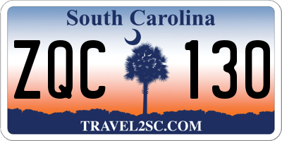 SC license plate ZQC130