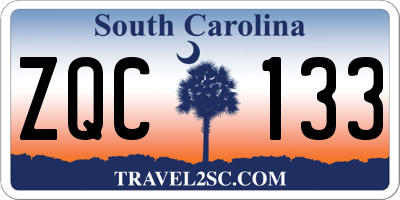 SC license plate ZQC133
