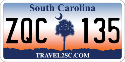 SC license plate ZQC135