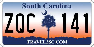 SC license plate ZQC141