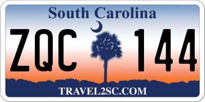 SC license plate ZQC144