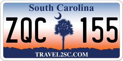 SC license plate ZQC155