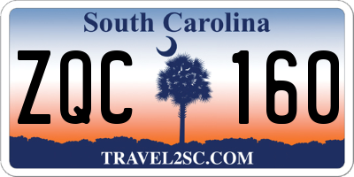 SC license plate ZQC160