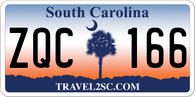 SC license plate ZQC166