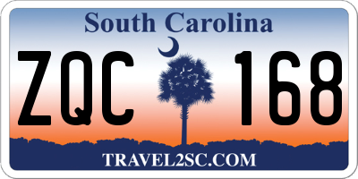 SC license plate ZQC168