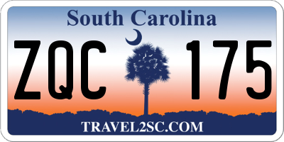 SC license plate ZQC175