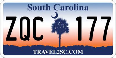 SC license plate ZQC177