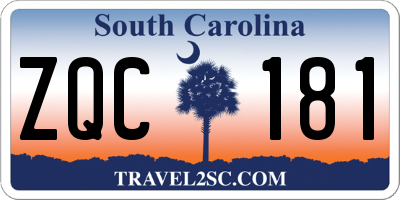 SC license plate ZQC181