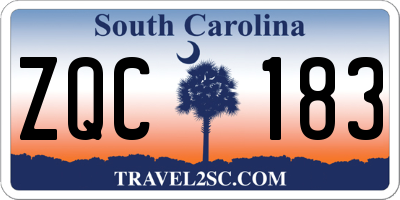 SC license plate ZQC183