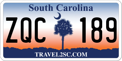 SC license plate ZQC189