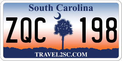SC license plate ZQC198