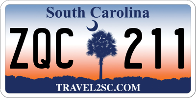 SC license plate ZQC211