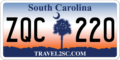 SC license plate ZQC220