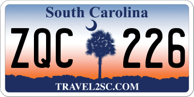 SC license plate ZQC226