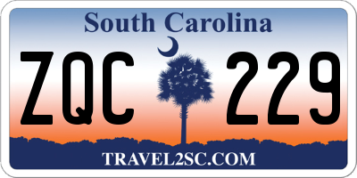 SC license plate ZQC229