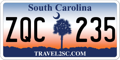 SC license plate ZQC235