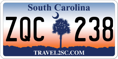 SC license plate ZQC238